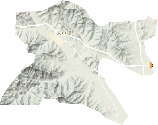 大市镇地形地图