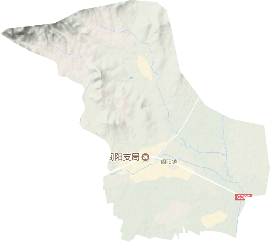 闾阳镇地形地图