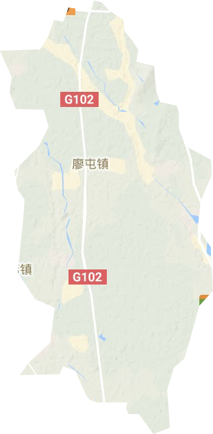 廖屯镇地形地图