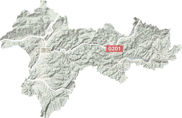 江源区地形地图