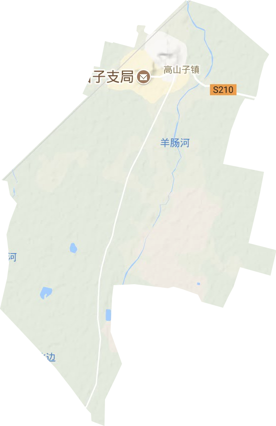 高山子镇地形地图
