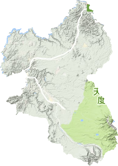 抚松县地形地图