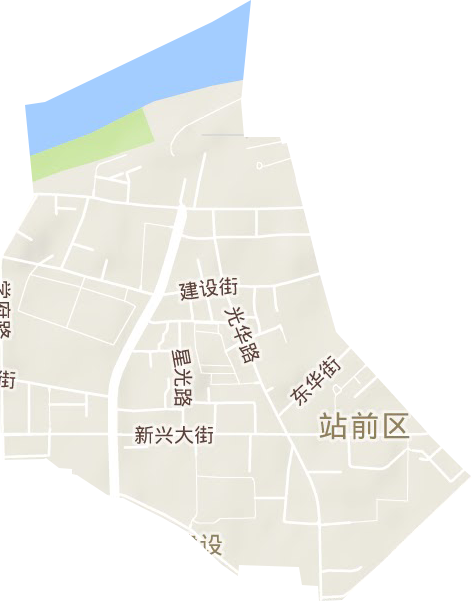 建设街道地形地图