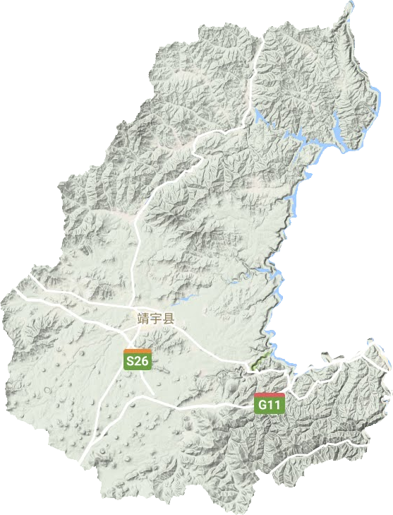 靖宇县地形地图
