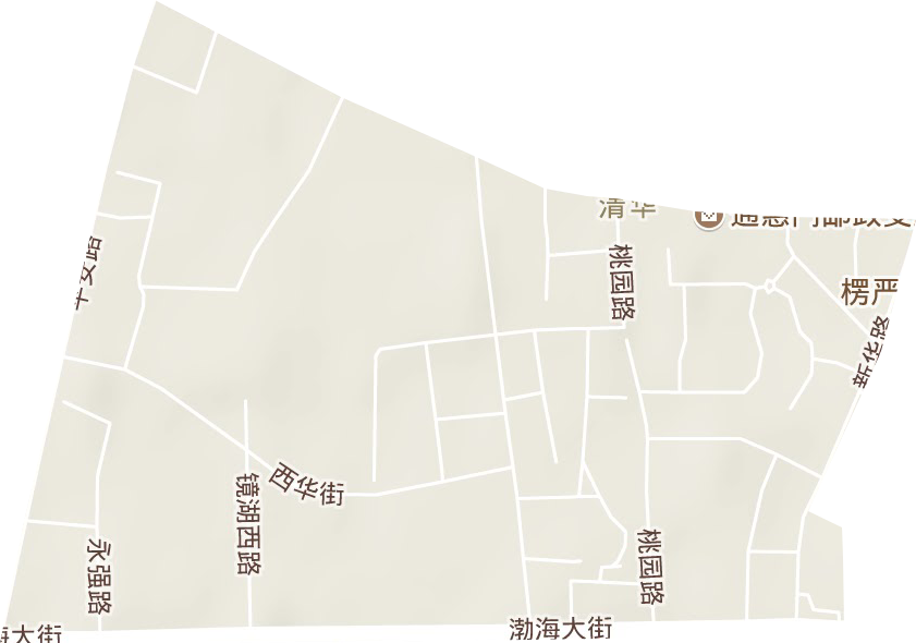 清华街道地形地图