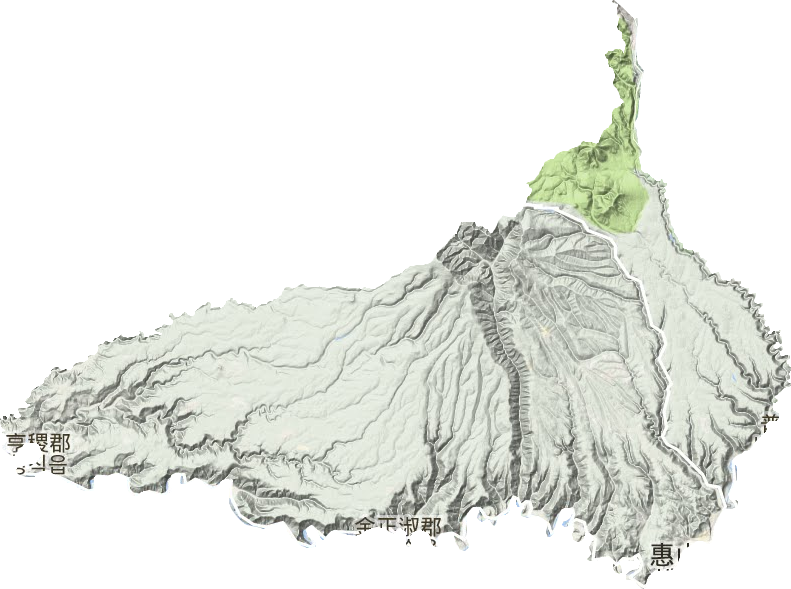 长白县地形地图