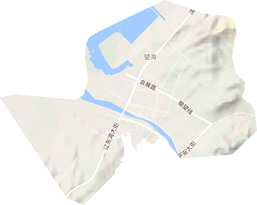 望海街道地形地图