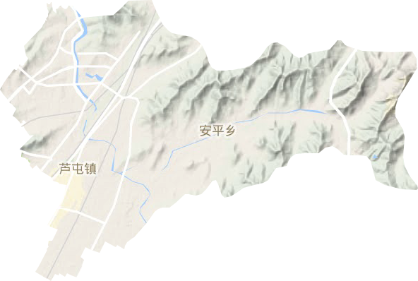 芦屯镇地形地图