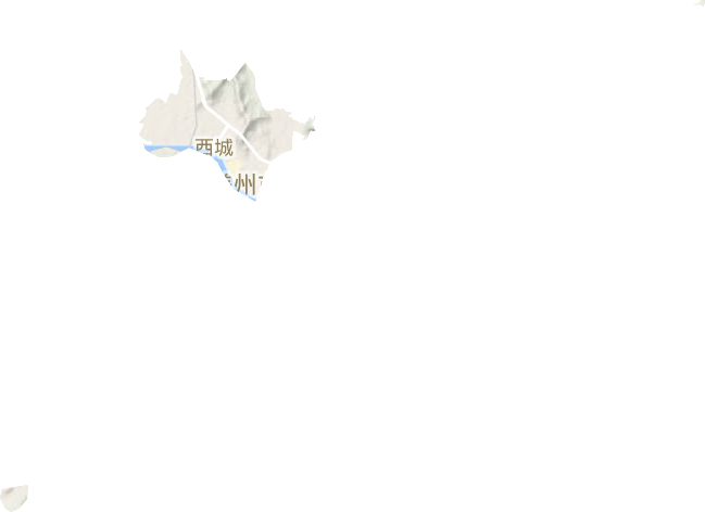 西城街道地形地图