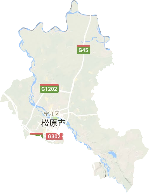 宁江区地形地图