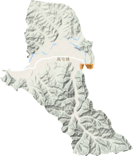 高屯镇地形地图