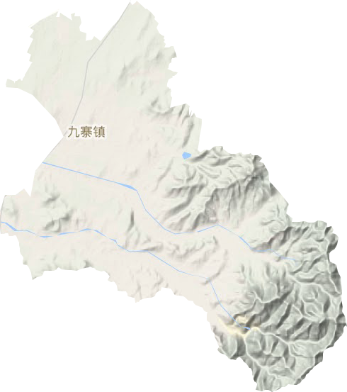 九寨镇地形地图