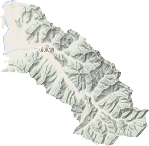 暖泉镇地形地图