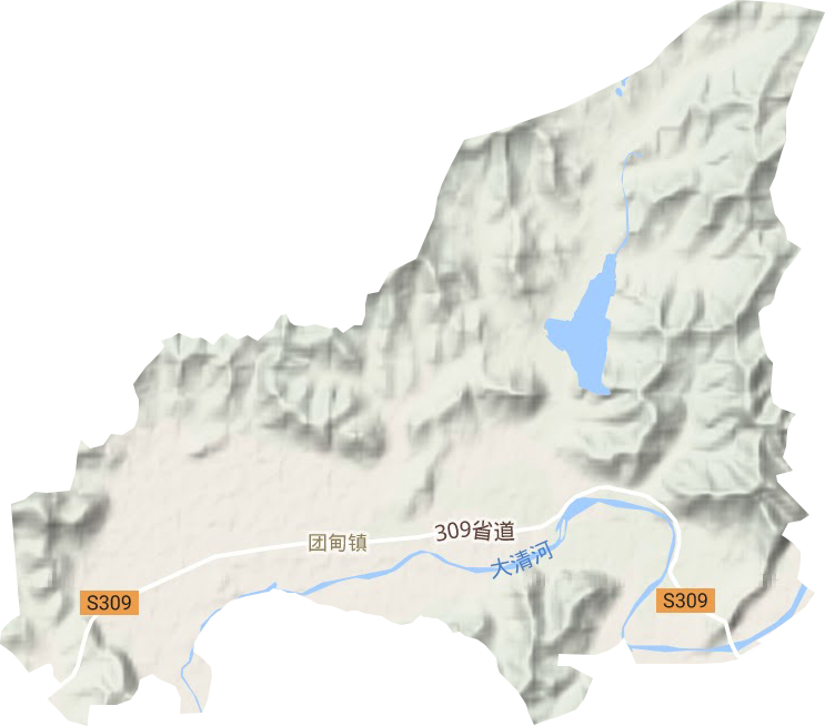 团甸镇地形地图