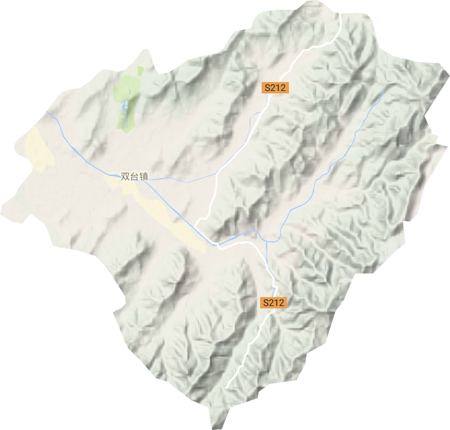 双台镇地形地图