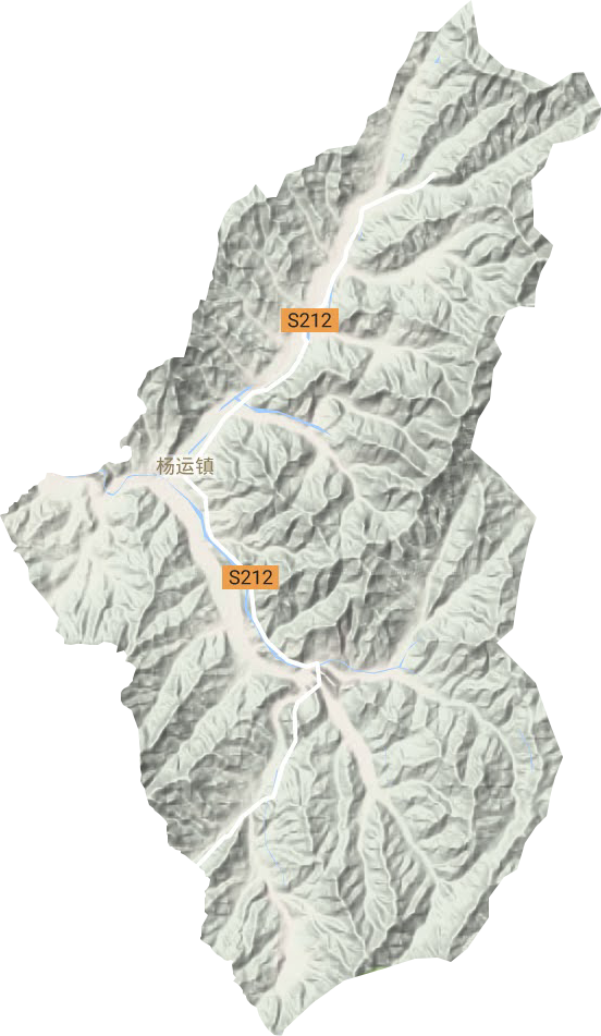 杨运镇地形地图