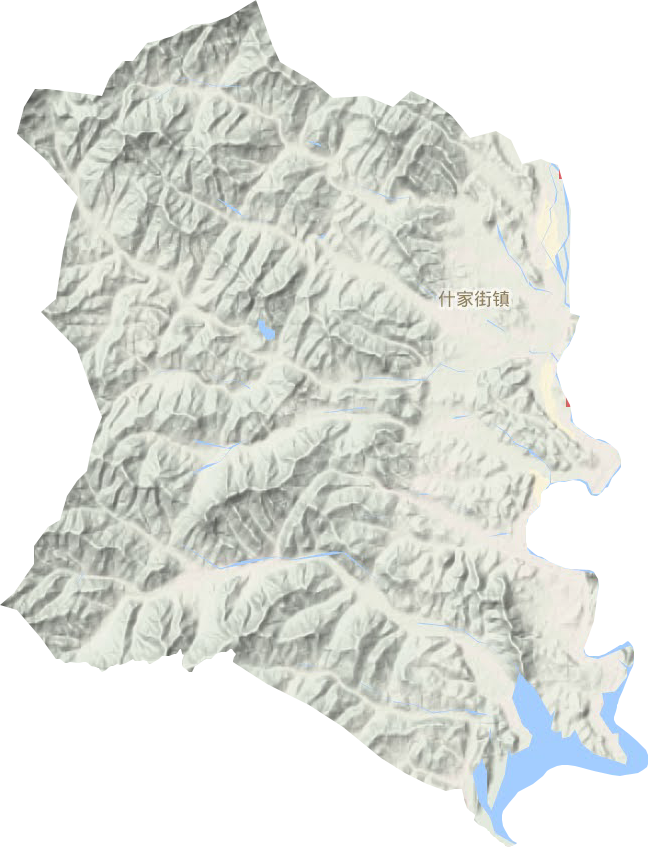 什字街镇地形地图