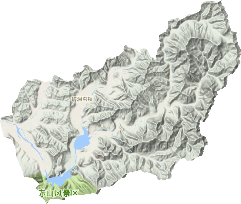 矿洞沟镇地形地图