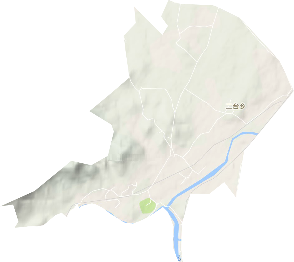 二台乡地形地图