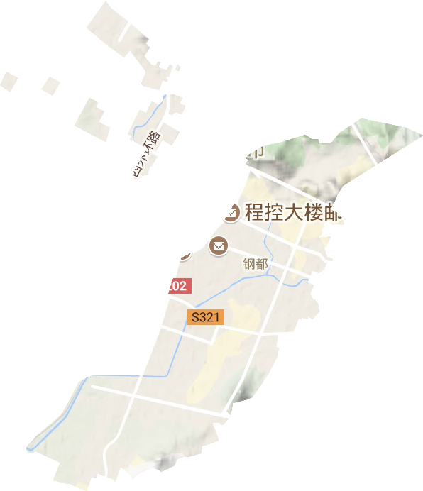 钢都街道地形地图