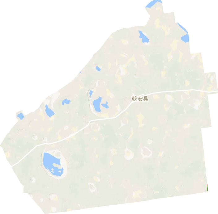 乾安县地形地图