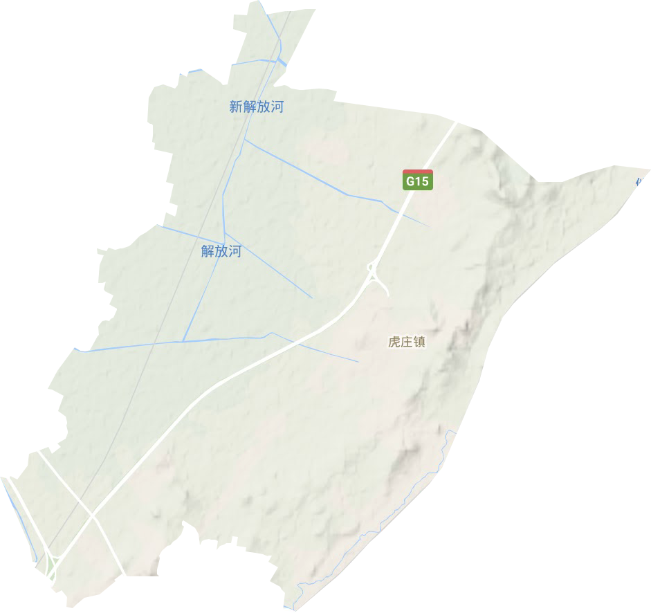 虎庄镇地形地图
