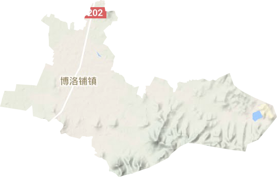 博洛铺镇地形地图