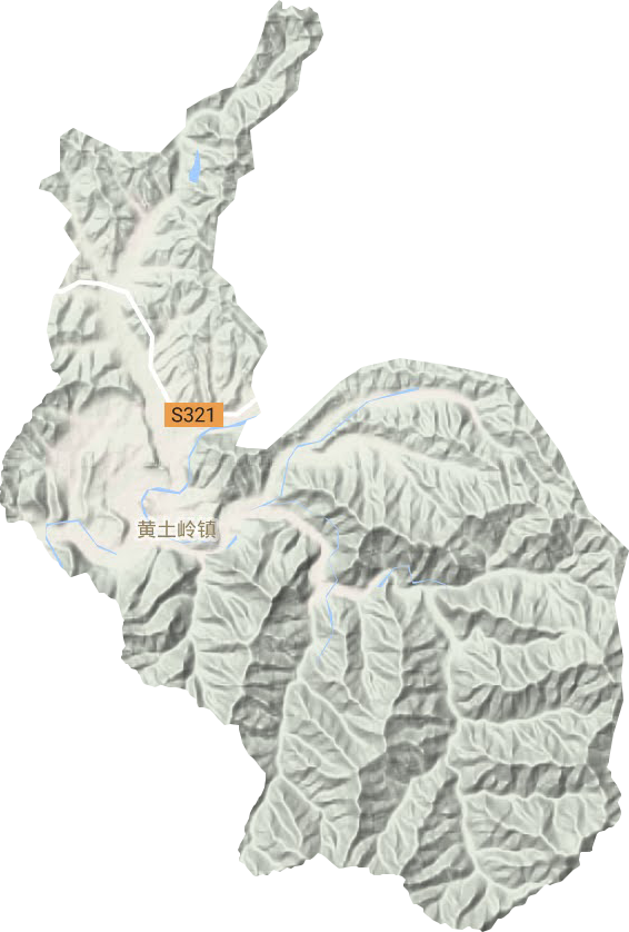 黄土岭镇地形地图