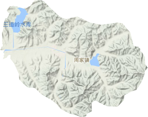 周家镇地形地图
