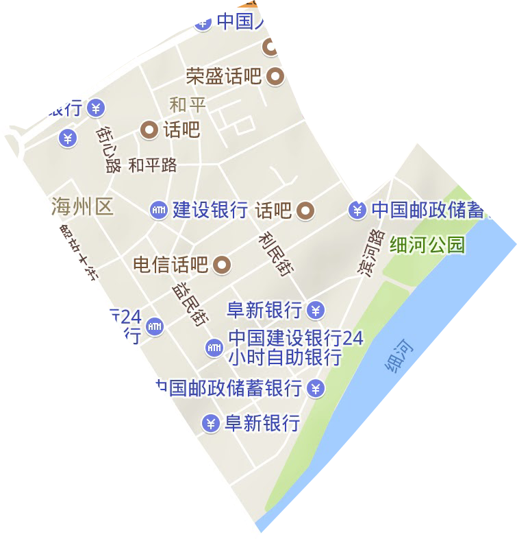 和平街道地形地图
