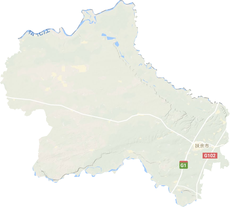 扶余市地形地图