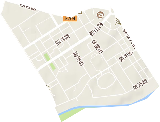 西山街道地形地图