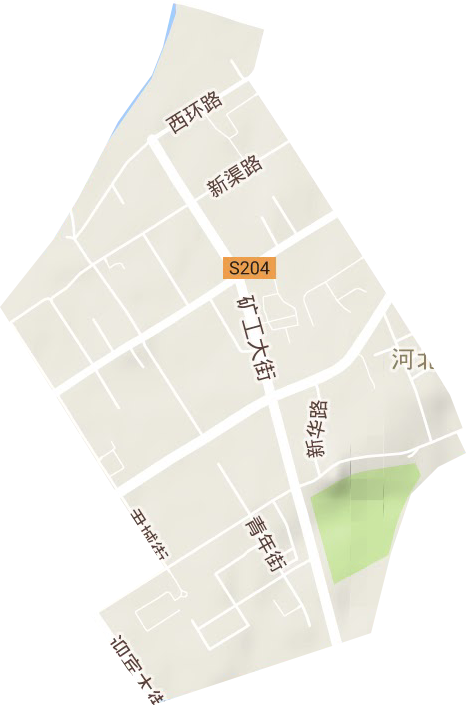 河北街道地形地图