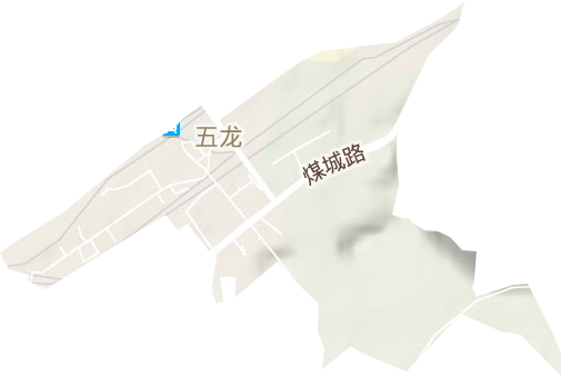 五龙街道地形地图