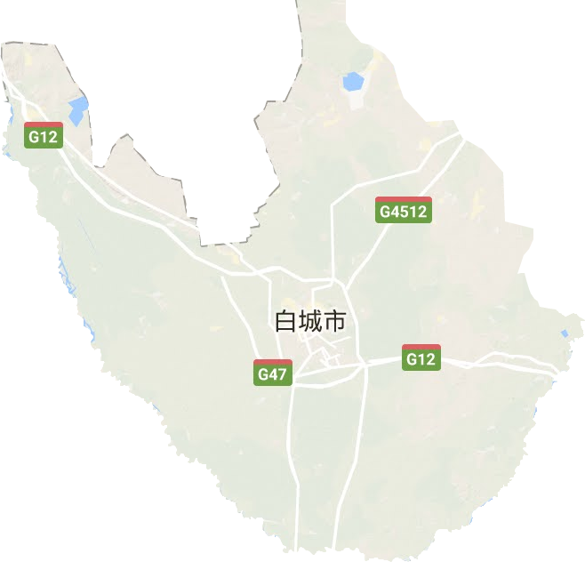 洮北区地形地图