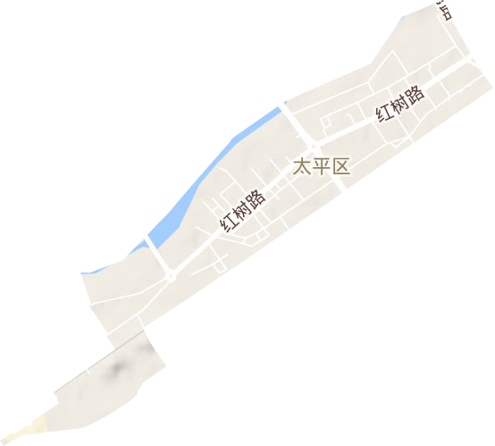 红树街道地形地图