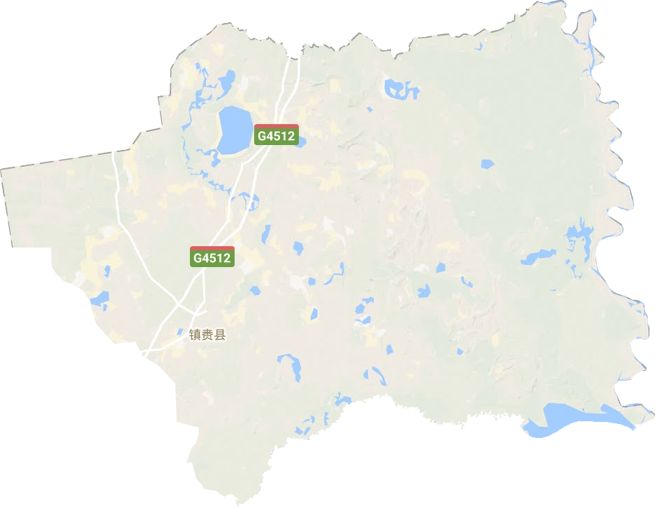 镇赉县地形地图