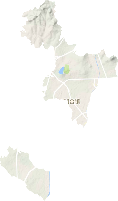 四合镇地形地图