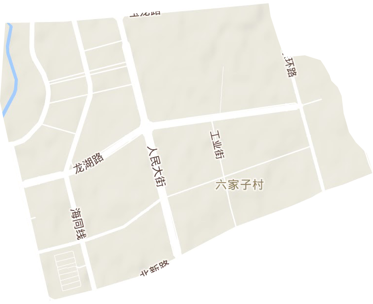 六家子管委会地形地图