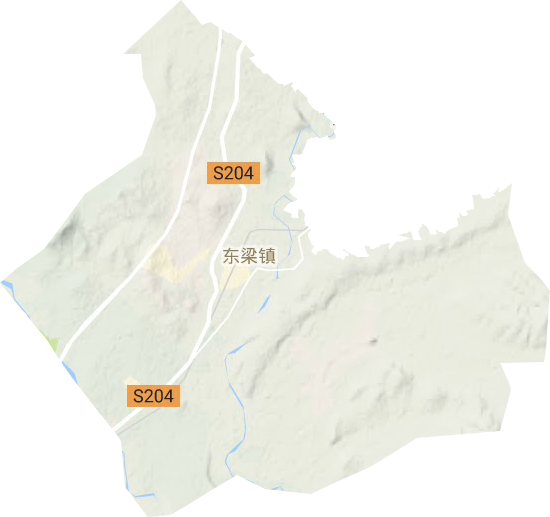 东梁镇地形地图