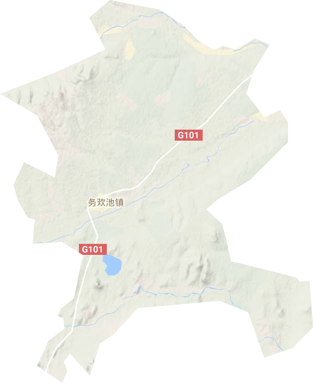 务欢池镇地形地图