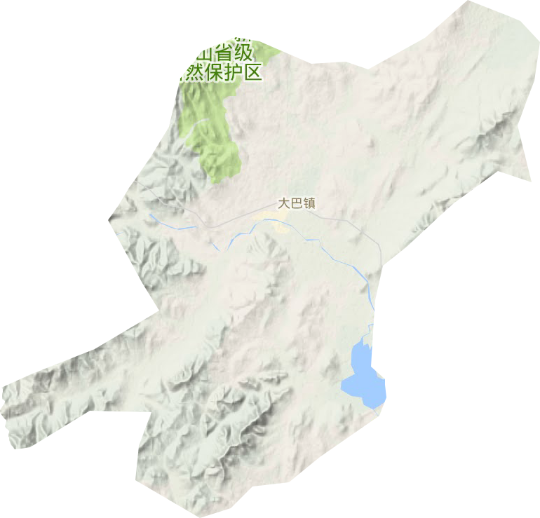 大巴镇地形地图