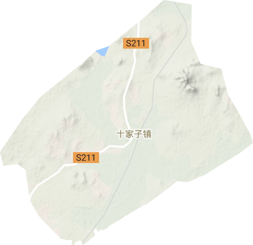 十家子镇地形地图