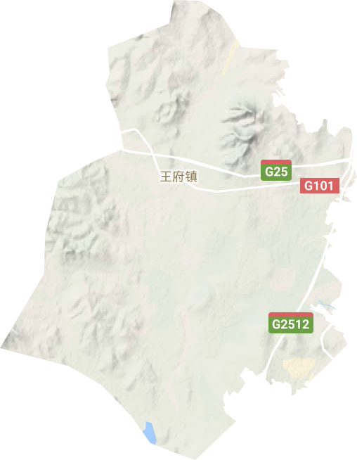 王府镇地形地图