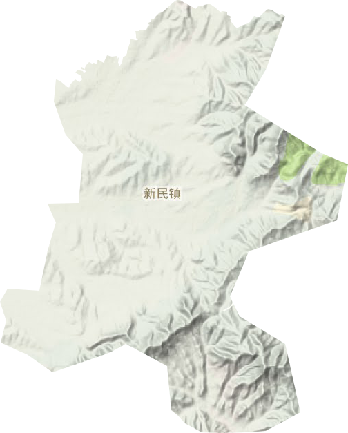 新民镇地形地图