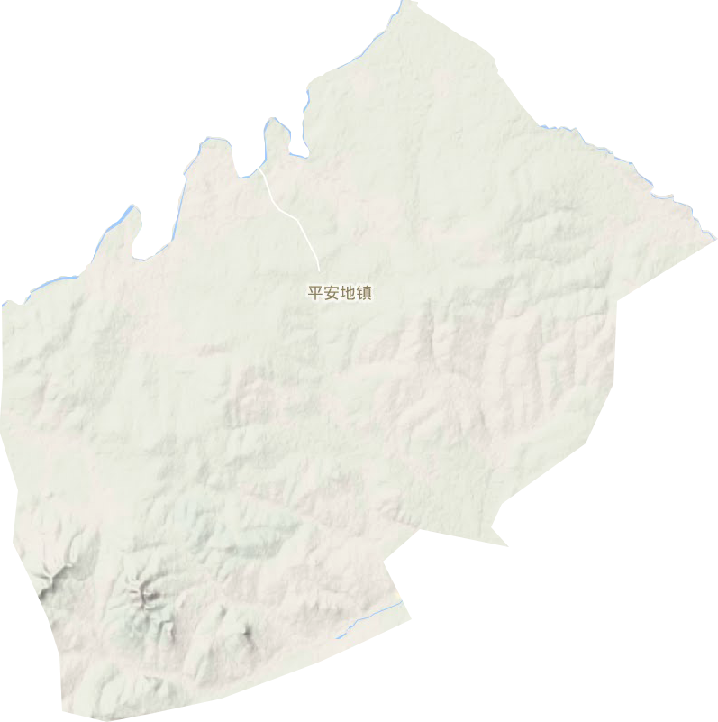 平安地镇地形地图
