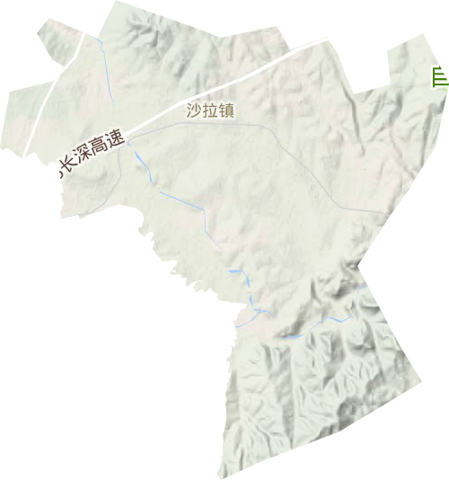 沙拉镇地形地图