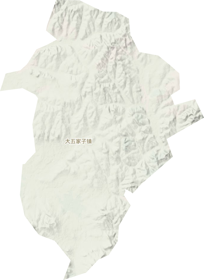 大五家子镇地形地图
