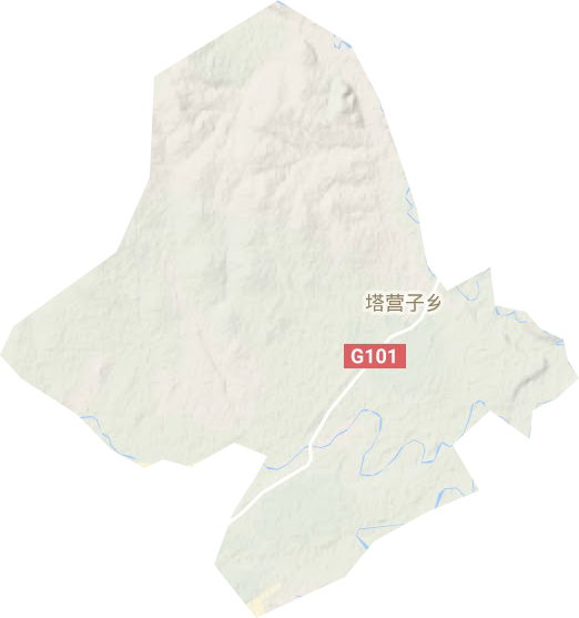 塔营子镇地形地图