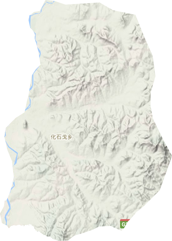 化石戈镇地形地图